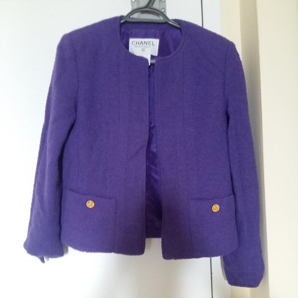 CHANEL Jackets & Blazers - Authentic Chanel Purple blazer